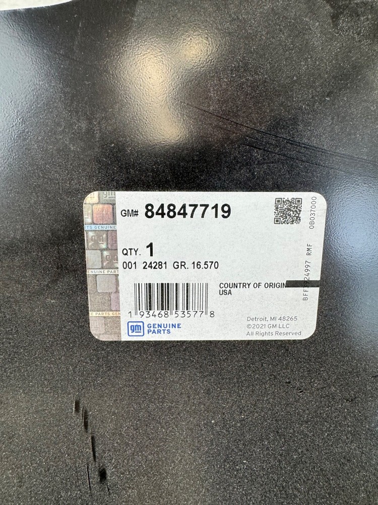 Genuine GM Rear Driver Side Wheelhouse Inner Panel 84847719