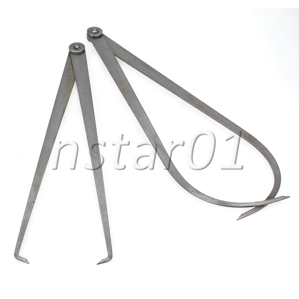 350mm Length Outside Inside Caliper Set of 2 Silver