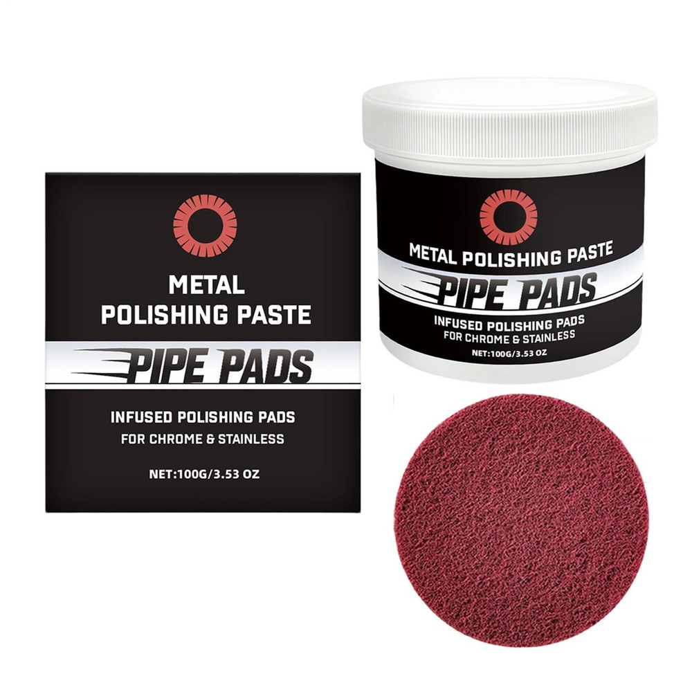 Metal Polish Paste Protectant Scratch Remover Paste with Polishing Pad 100g
