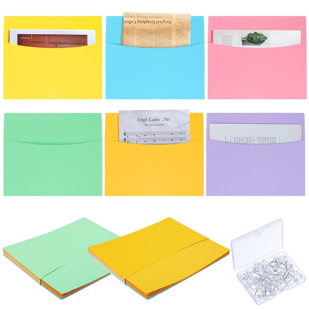 Oversized Wall Pockets 10x12 Inch Hanging File Folder Organizer 24 PCS