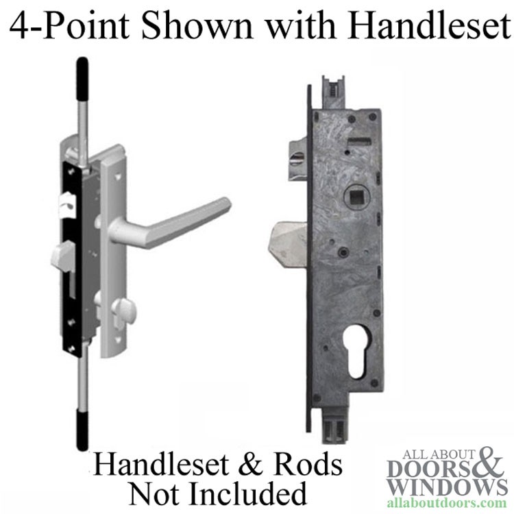 Interlock Lever Compression 24mm 2-4-Point Lock, 40/85, 1/2" Deadbolt Throw, 1"