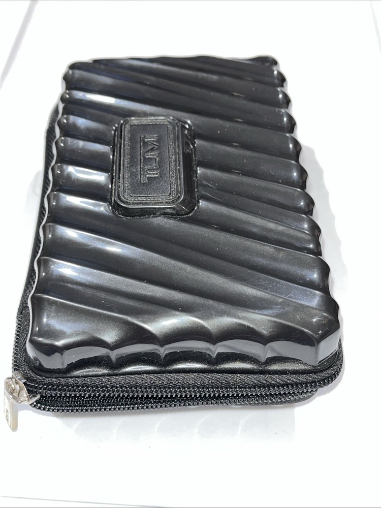 Small Zippered TUMI Case- Delta Airlines- Items Inside, Hard Plastic Case,Black