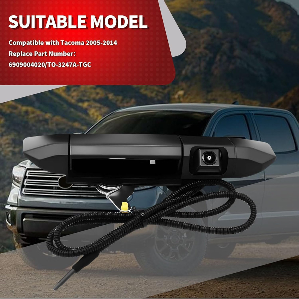 2005-2014 Tacoma Tailgate Handle Rear View Backup Camera–Compatible