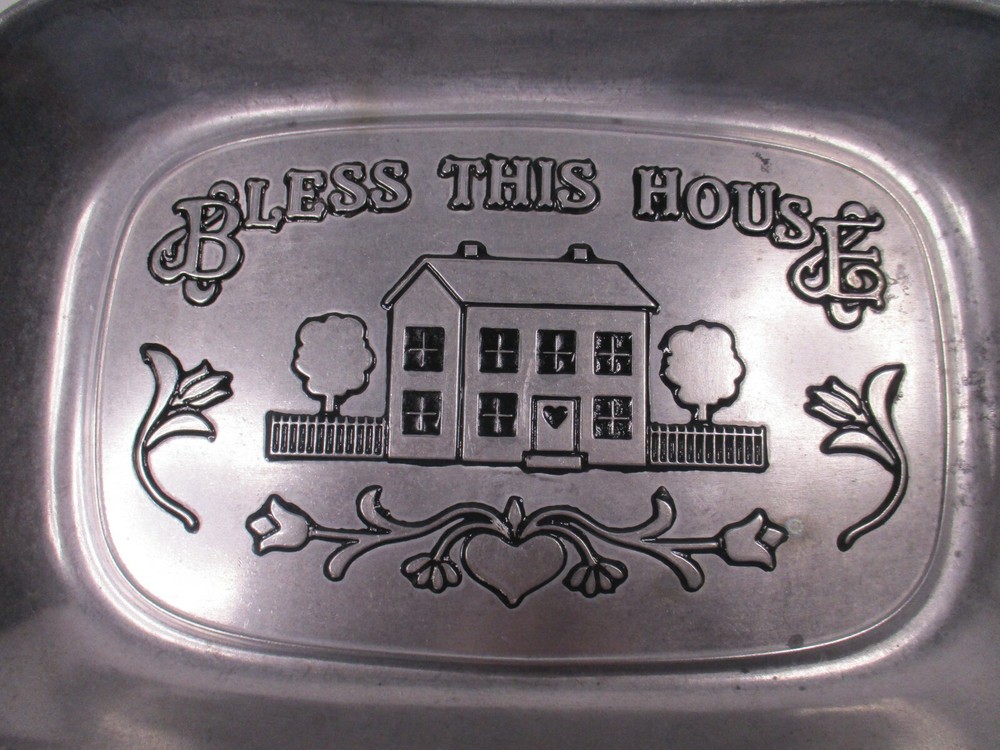 Wilton Armetale Bless this Bread House Tray 11" x 7"