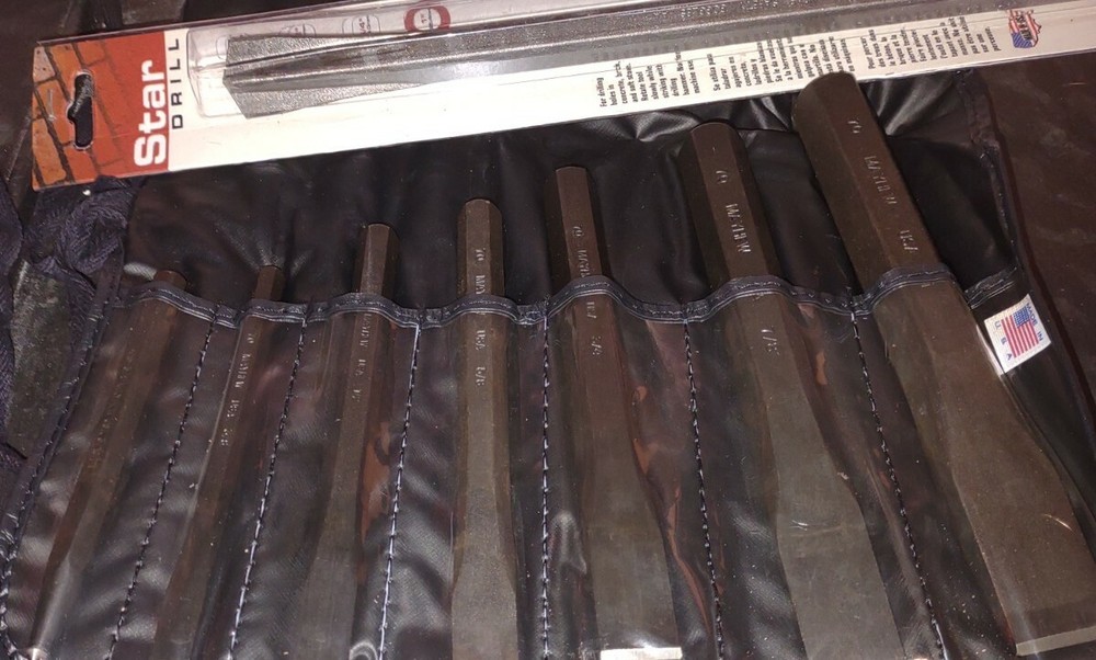 MAYHEW TOOLS : (1) 7 Pc chisel set, and (1) Star Drill (912-1)