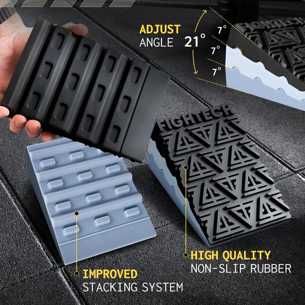 Squat Wedge Block for Elevated Heel Squats and Deadlifts - Improve Mobility, ...