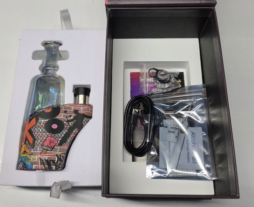 METRIX SMART HANDHELD E-Rig 4 Heat Settings Grenade Glass Top And Extras