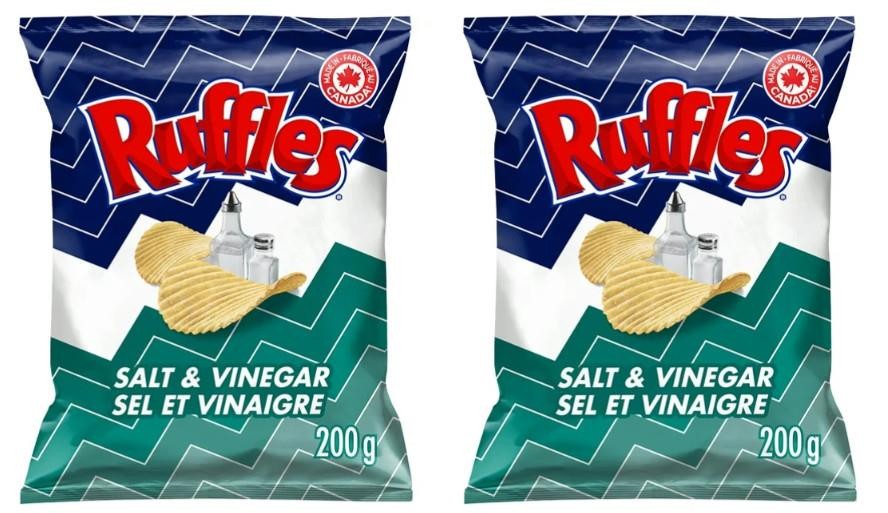 Ruffles Salt 'n Vinegar Flavored Potato Chips, 200g (2 Pack)