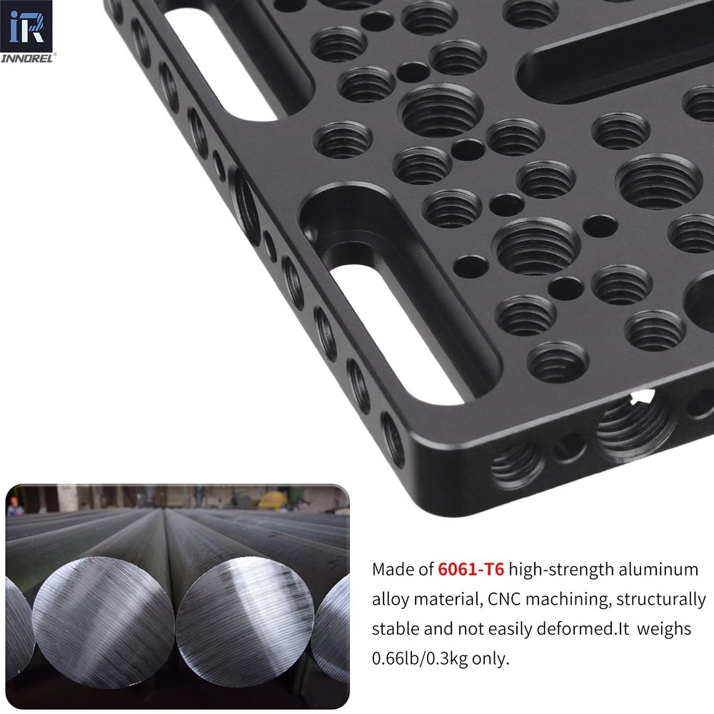 CP10 Multi-Functional Cheese Plate with 1/4" & 3/8" Threads ARRI Holes