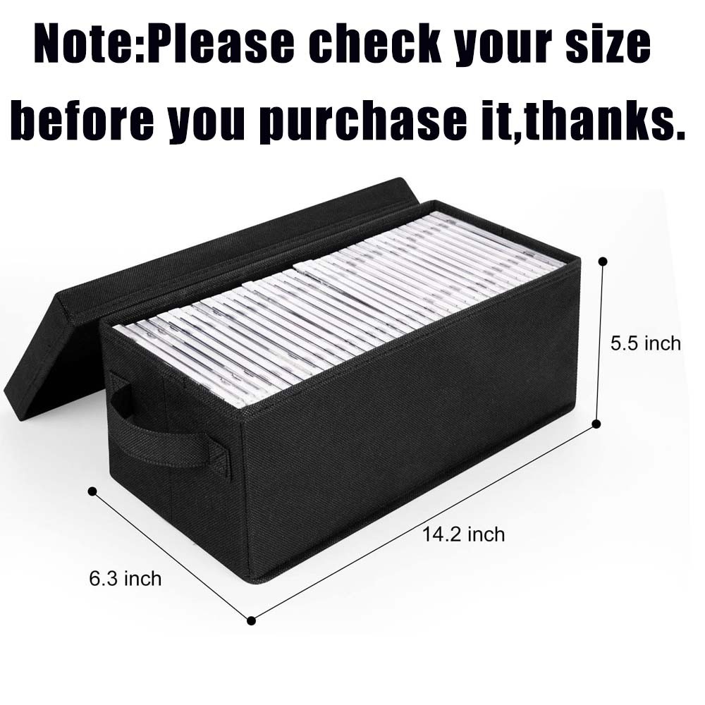 Fabric Stackable CD Holder Racks, Media Storage Organizers, Set of 3