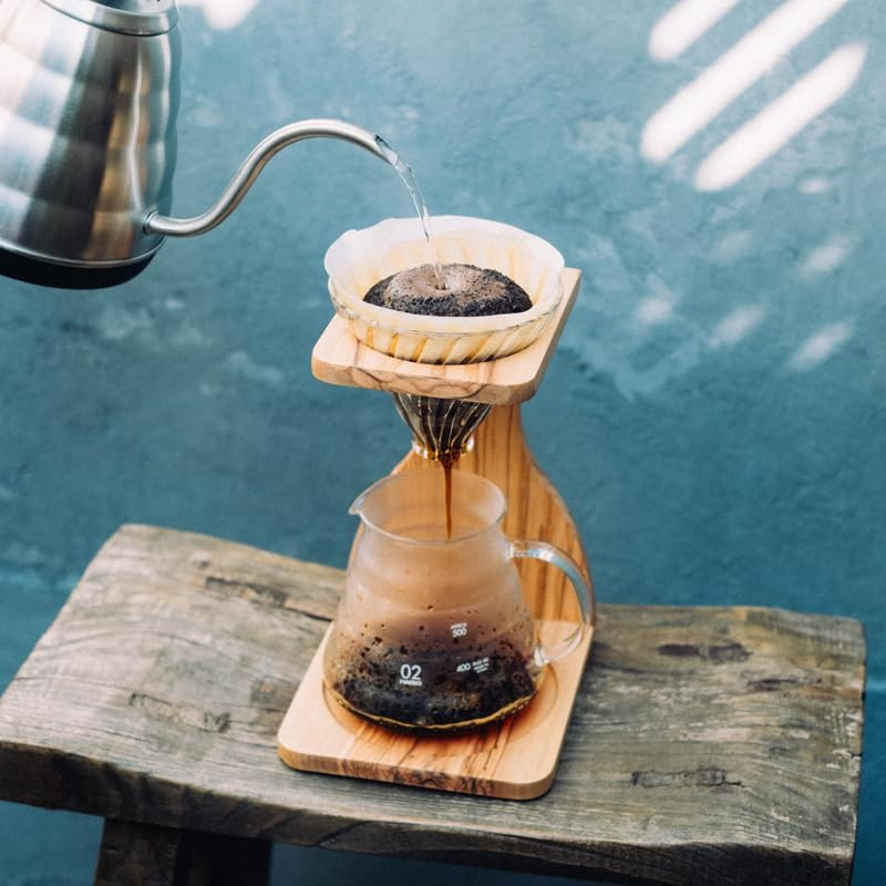 V60 Olive Wood Pour over Stand Set