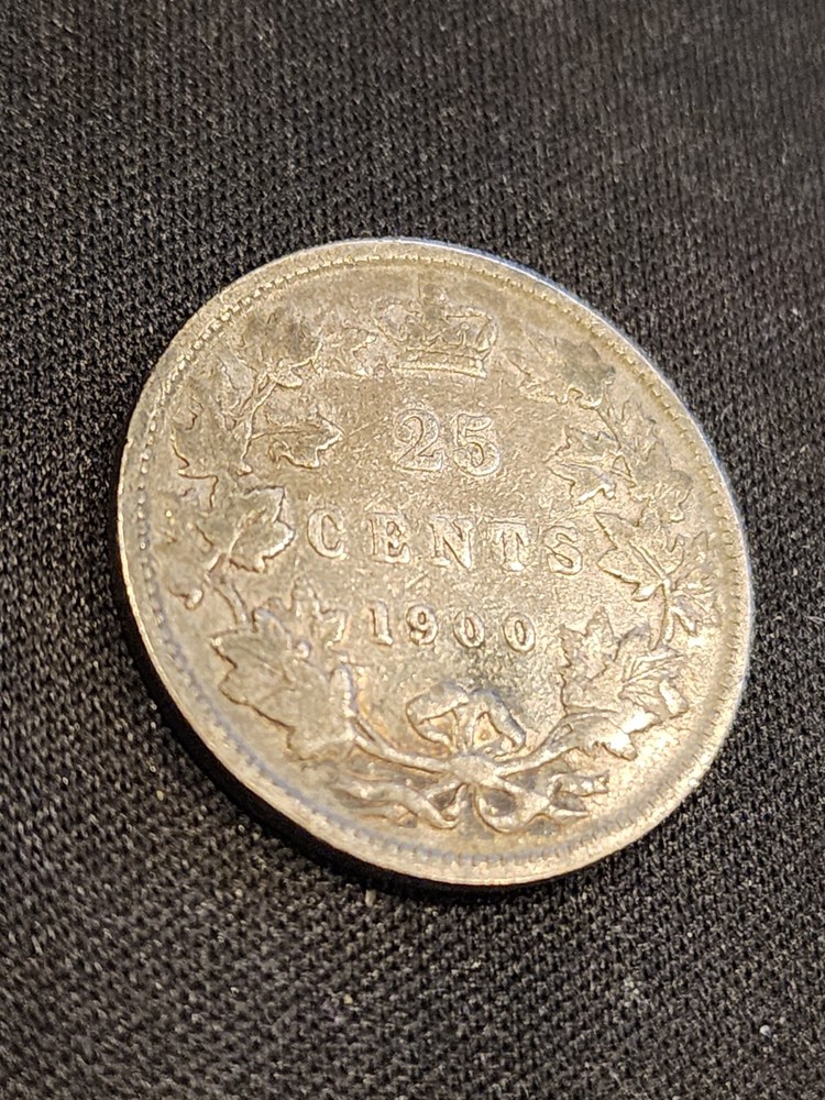 1900 Canada 25 Cents Silver Coin