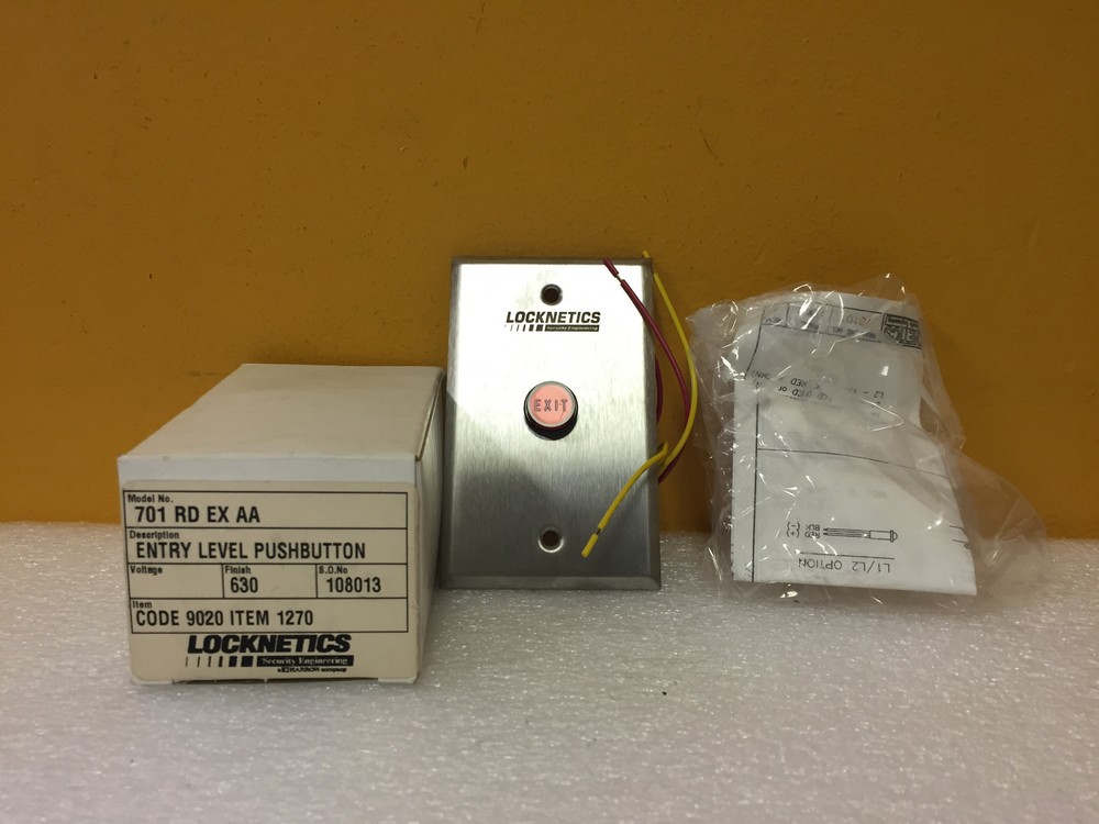 Schlage / Locknetics 701RD EX AA 7/8" Mushroom Pushbutton. New in Box!