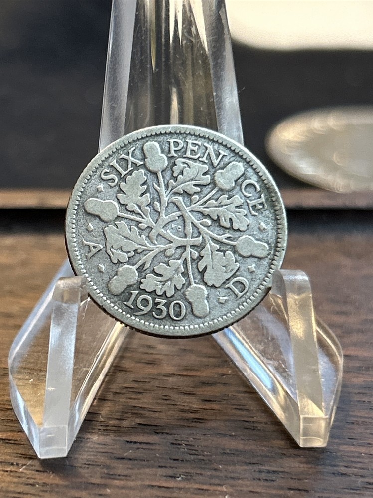 1930 Great Britain 6 Pence Silver Coin