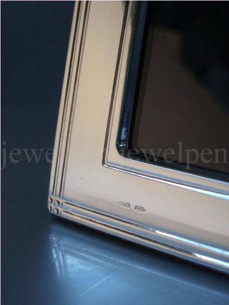 Picture Frame Bauhaus Solid 925 Sterling Silver Mahogany Back(V2)