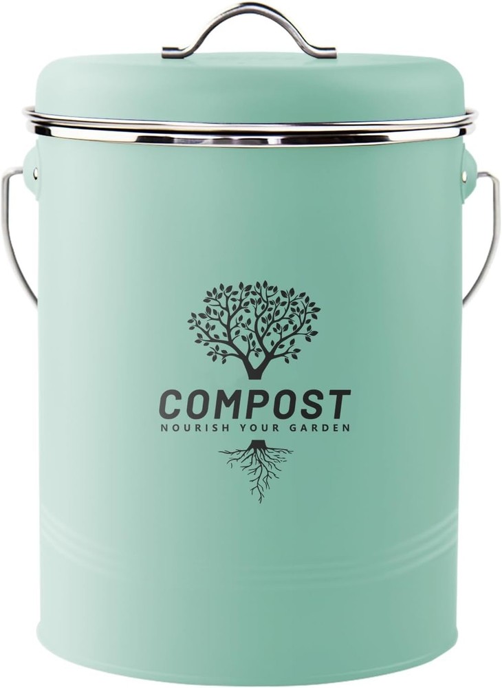 Kitchen Countertop Compost Bin Odor Resistant Indoor Compost Bin W/ Lid