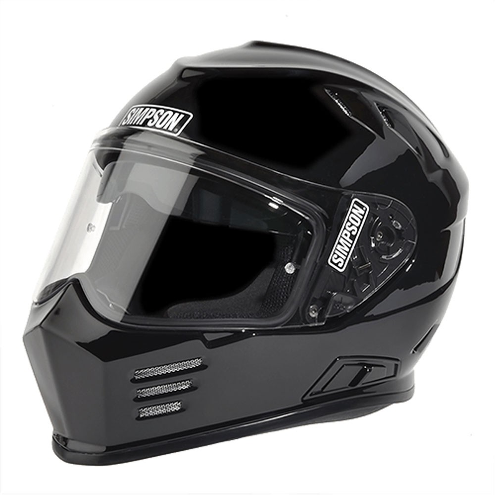 Simpson Helmet GBDM2; Ghost Bandit Medium Full Face Gloss Black DOT/ECE