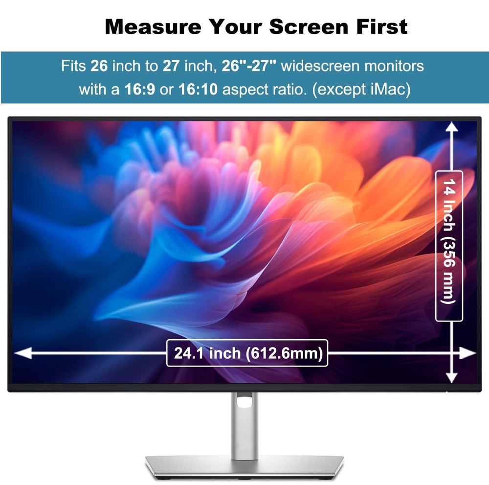 Anti-Blue Light & Anti-Scratch Screen Protector Shield for 27 Inches Desktop ...