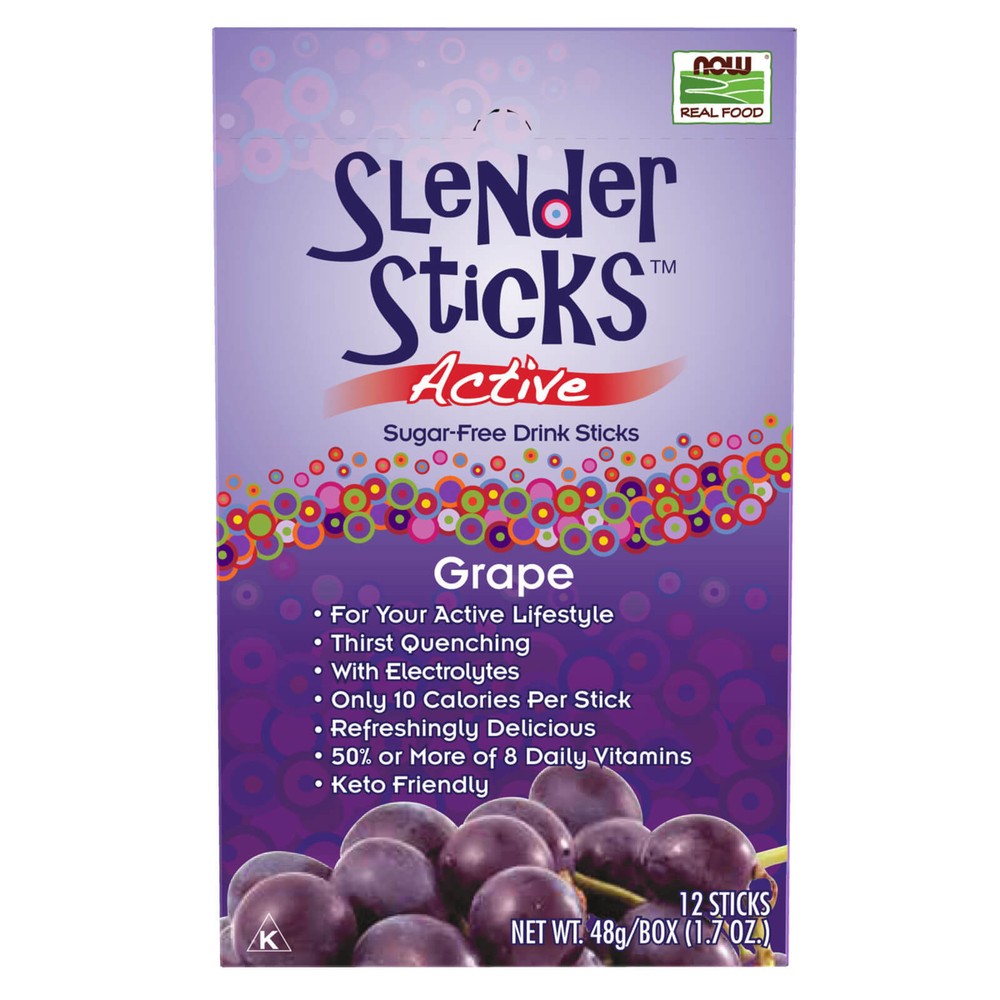 NOW FOODS Active Grape Slender Sticks 12 Box
