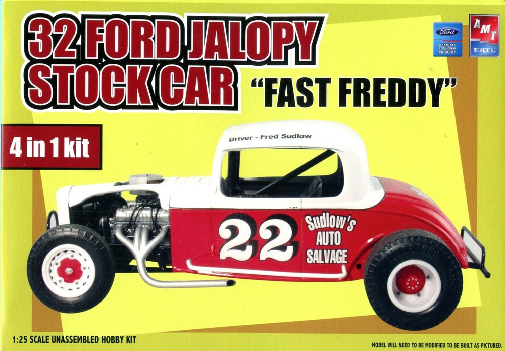 32 Ford Jalopy Stock Car Fast Freddy Model Kit