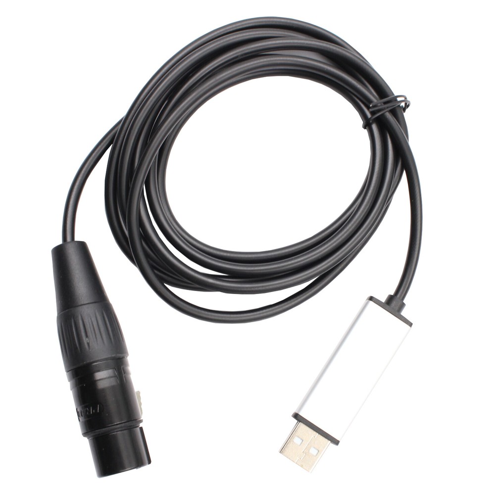 USB to DMX Interface Adapter DMX512 Stage LED Light Controller Cable For PC