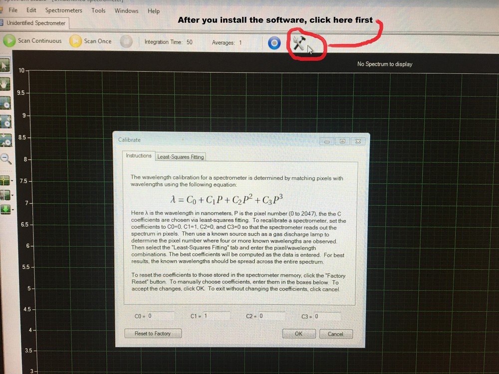 B&W TEK Optical Spectrometer Complete with USB to Serial Cable & SMA-905 BW Tek