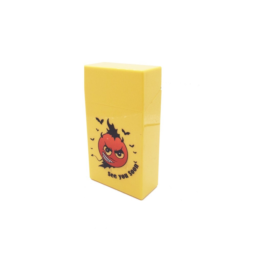 4 Pack King Size Push-to-Open Plastic Cigarette Case Devil Image