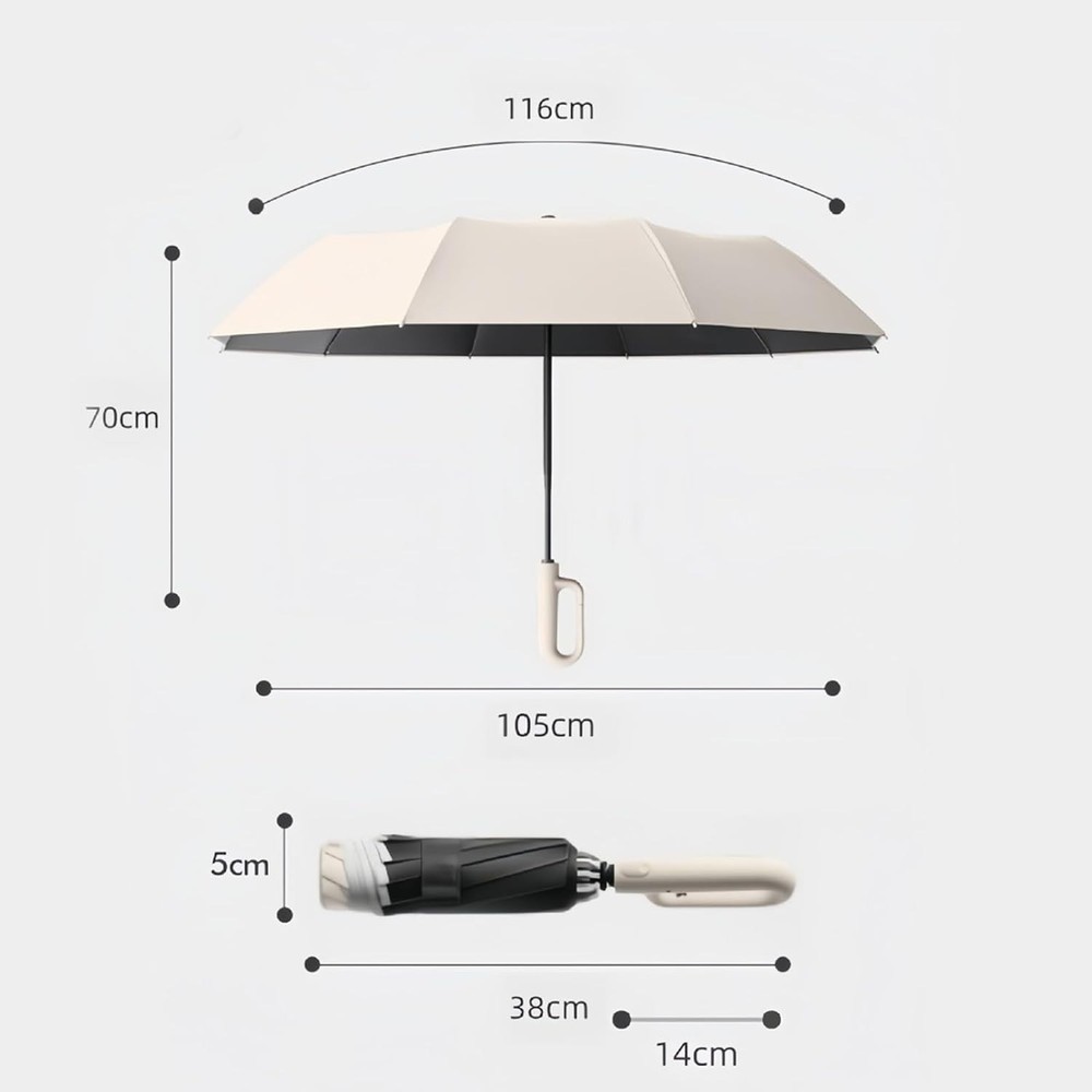 Compact Mini Travel Umbrella Automatic Open Close UPF50+ UV Rain Folding