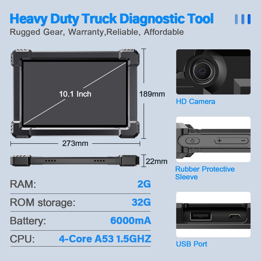 ANCEL X7HD Heavy Duty Truck Diagnostic Scanner DPF Regen Tool OBD2 Code Reader