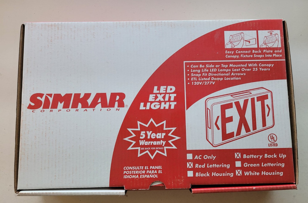 SIMKAR LED Exit Light (1-2 sided)