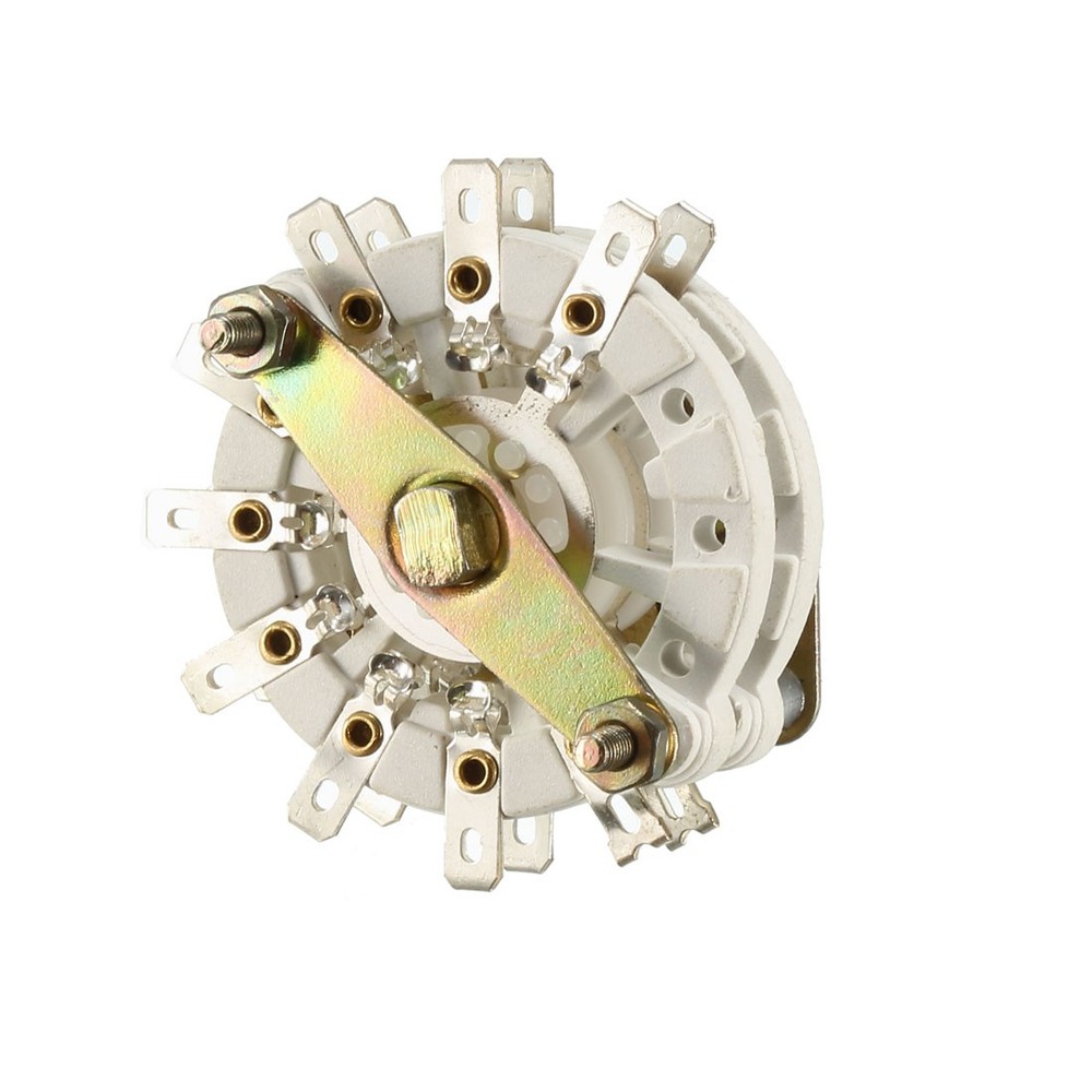 2P8T 2 Pole 8 Position 2 Deck Band Channel Rotary Switch Selector