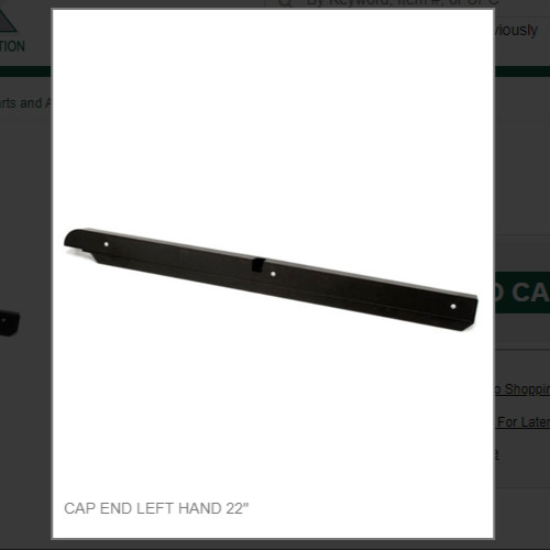 CAP END LEFT HAND 22" # 9051562-06