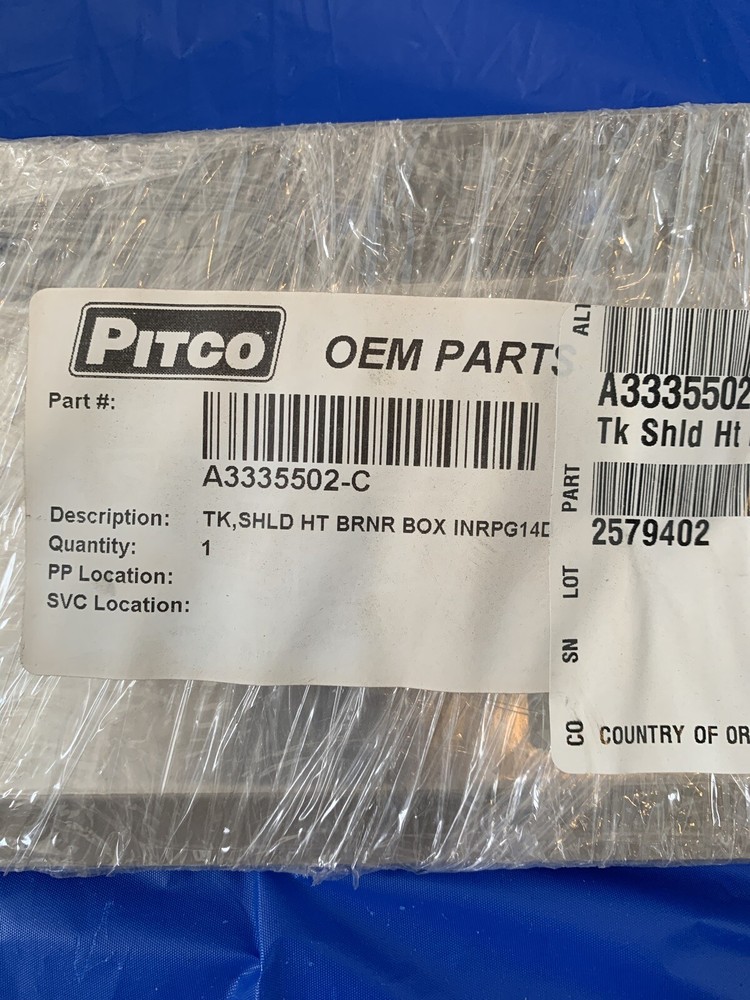 Pitco A3335502-C TANK,SHIELD HT BURNER BOX INRPG14D