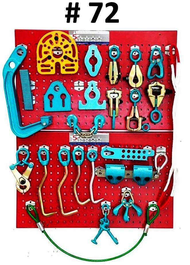 SET#72 - 25 PIECE HEAVY DUTY AUTO BODY FRAME MACHINE PULLING TOOLS AND CLAMPS