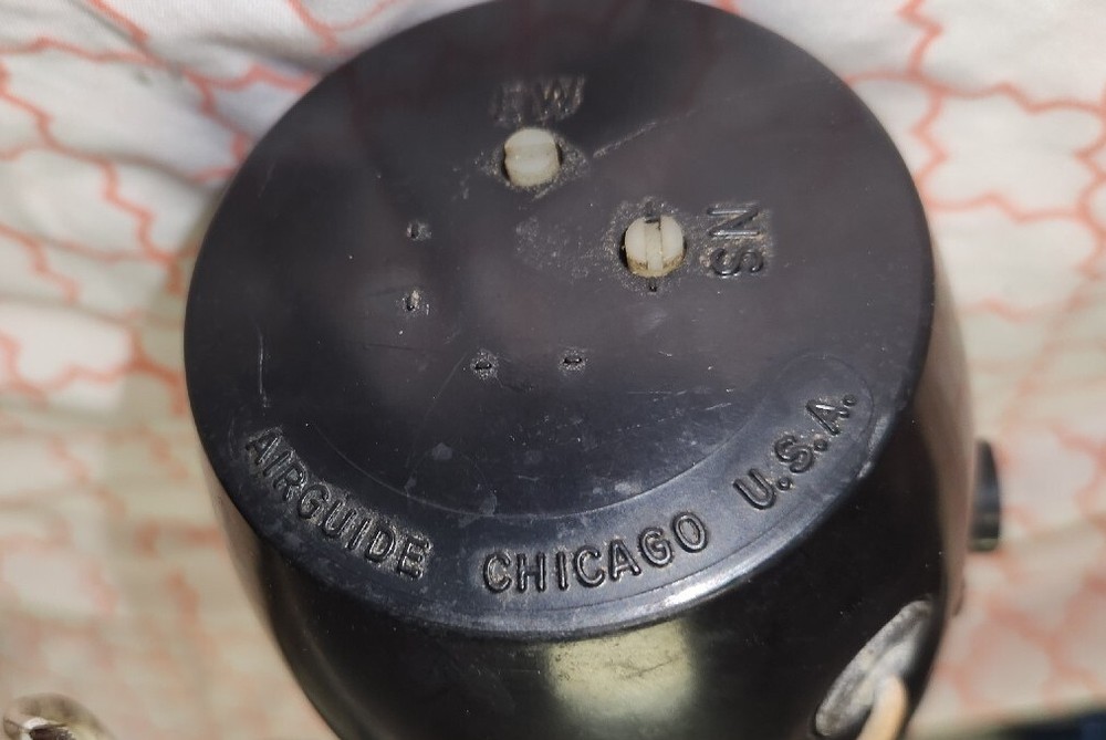 Vintage Airguide Boat Compass Chicago Marine Back Lighted Untested