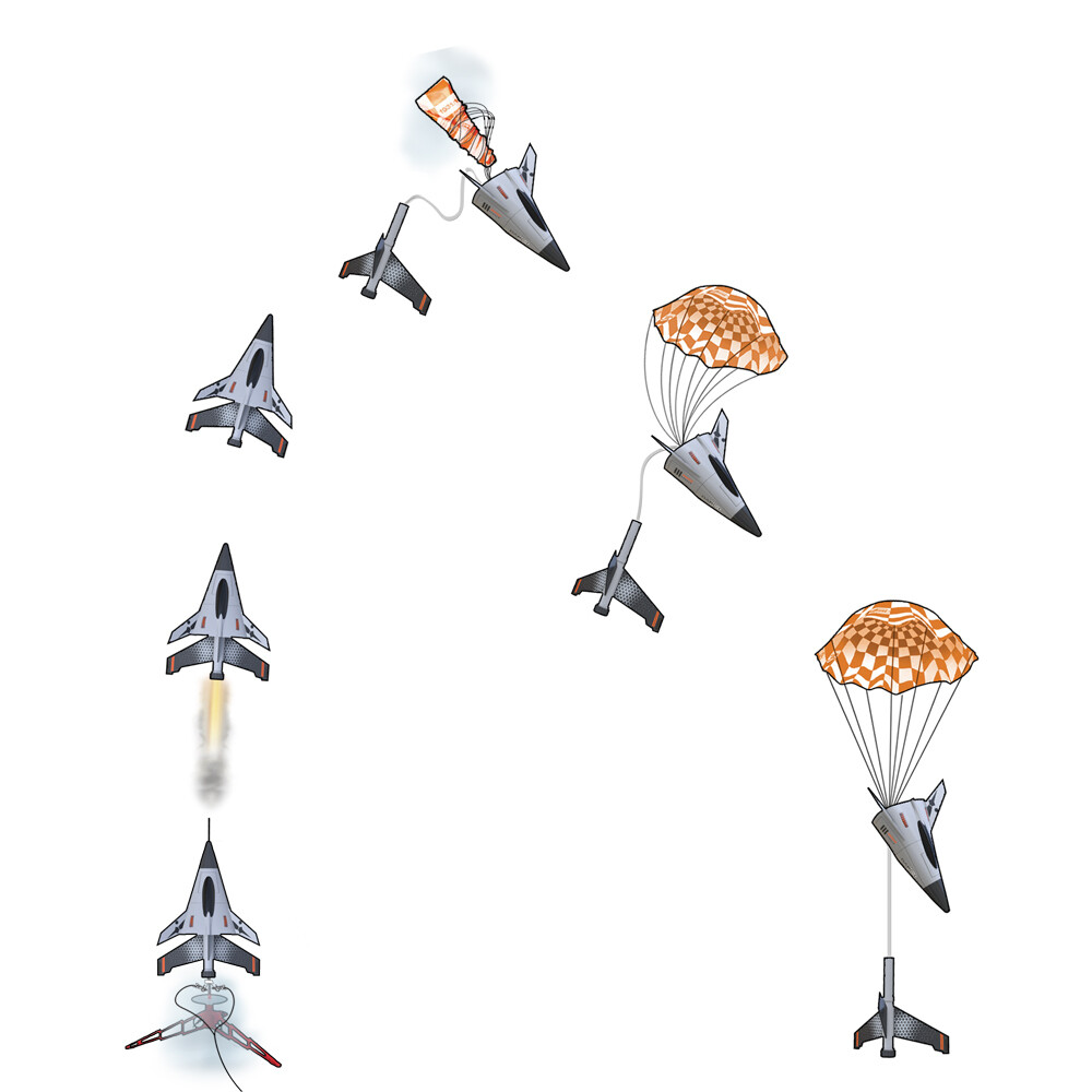 Estes Flying Model Rocket Kit Boxed Space Corps DARC-1 EST 7307