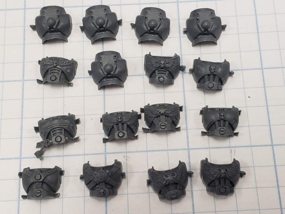 40k Space Marine ARMORY Bits OOP Assault Squad Engraved Torso Lot AR03