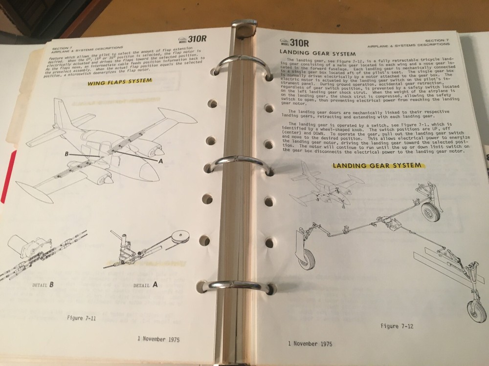 1976 Cessna 310R Pilot's Operating Handbook, POH