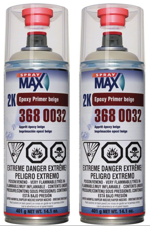 USC 2K Spray Max Epoxy Primer Paint Aerosol 3680032 (2 Pack)