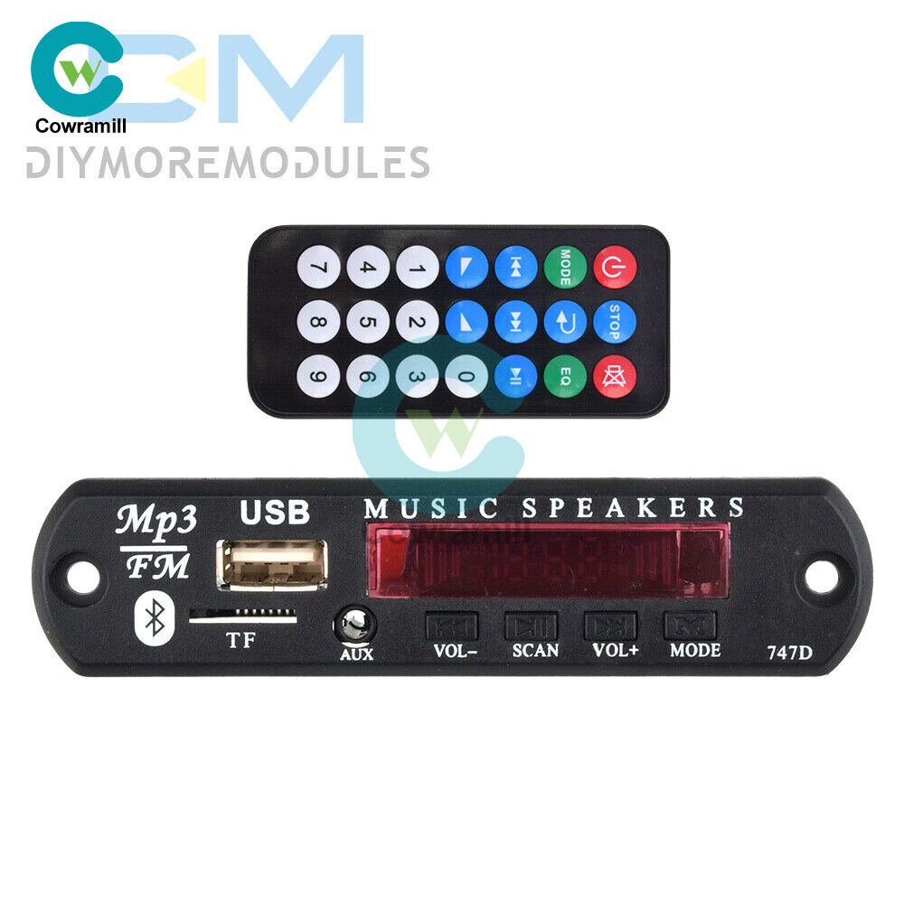 9V 12V MP3 WMA Decoder Board Audio Module USB TF Radio Bluetooth Car MP3 Player