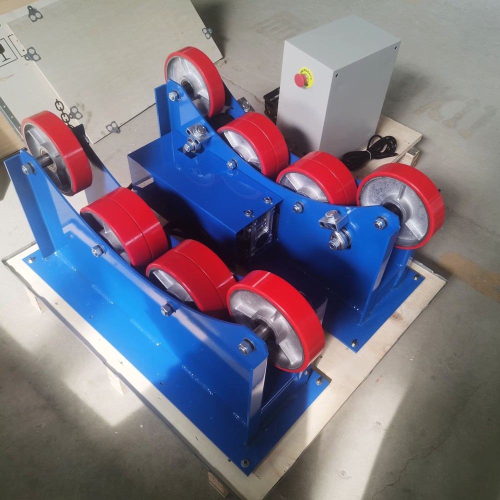 110V 3T/6600 lb Wire-controll Tank Turning Rolls Linkage Welding Roller Support