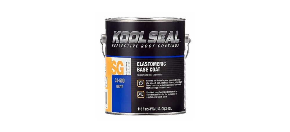KOOL SEAL KS0034600-16 Elastomeric Base Coating, Gray, 1 gal, Liquid