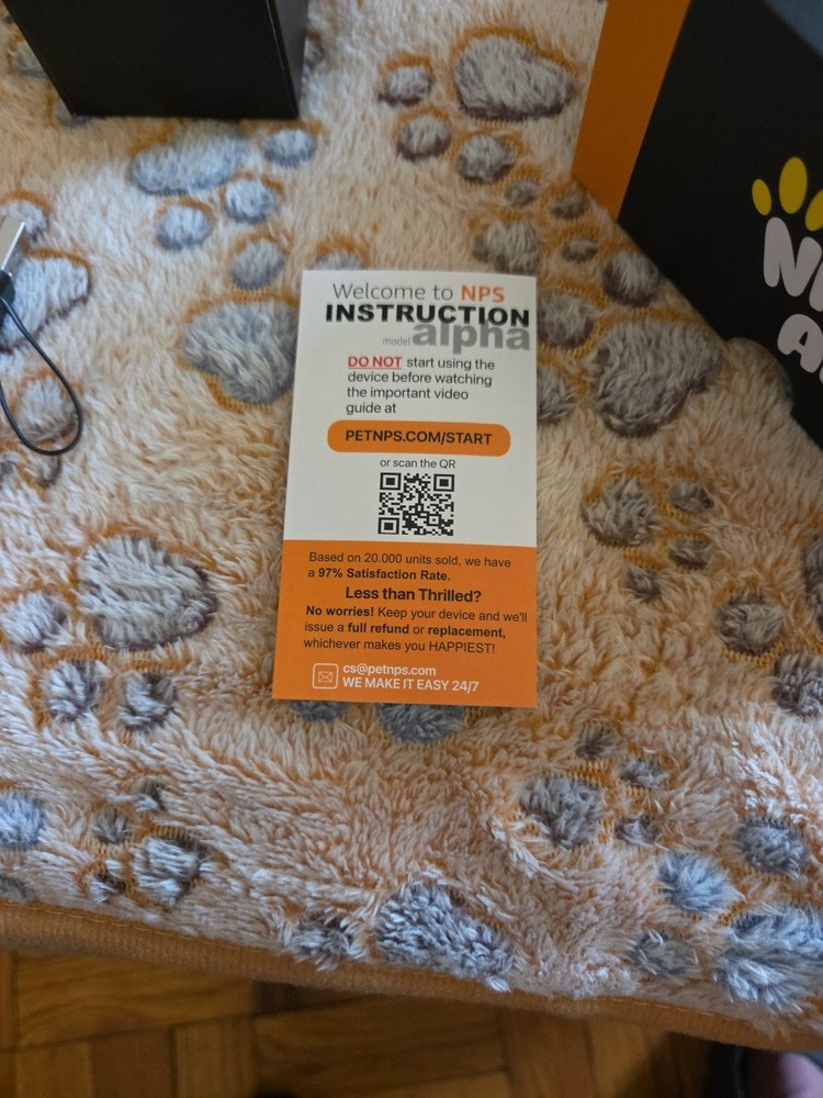 NPS Alpha Dog Behavior Trainer Barking Control Device USB Cordless-Open Box