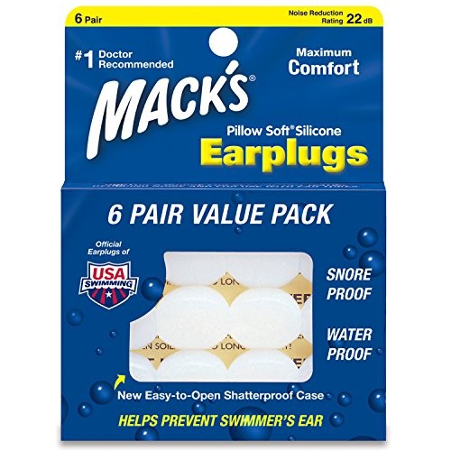 2 Pack Macks Pillow Soft Silicone Earplugs Value Pack 6 Count Each