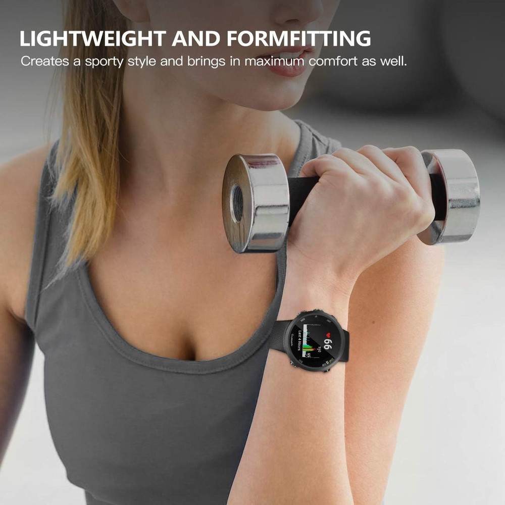 Replacement Silicone Strap for Garmin Forerunner 45 - Soft & Easy to Install