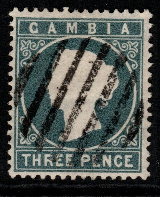 GAMBIA SG28 1886 3d SLATE-GREY USED