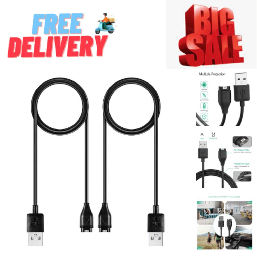 Compatible for Garmin Watch Charger Cable (2 Pack)