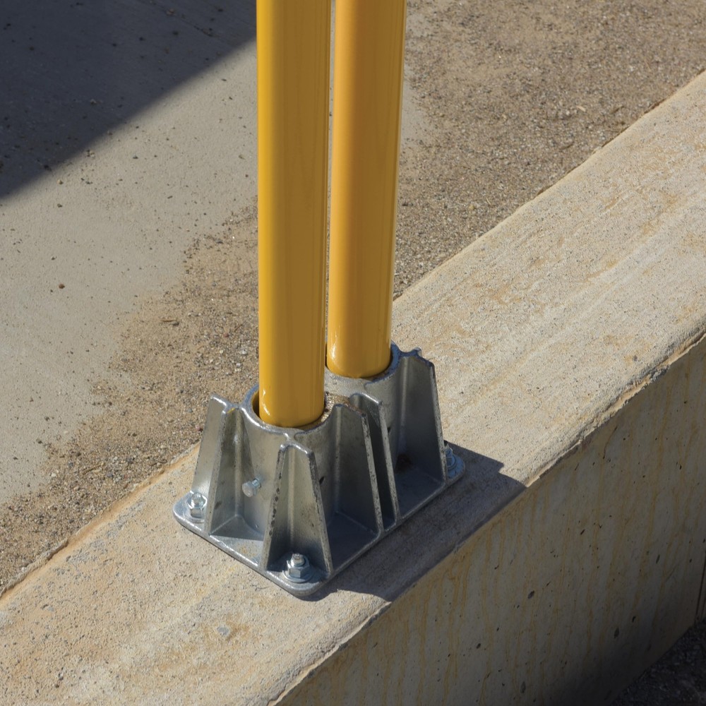 Steel Pipe Safety Railing Double Socket