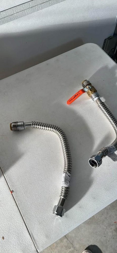 3/4" x 3/4" Corrugated Stainless Steel Water Heater Connection Kit