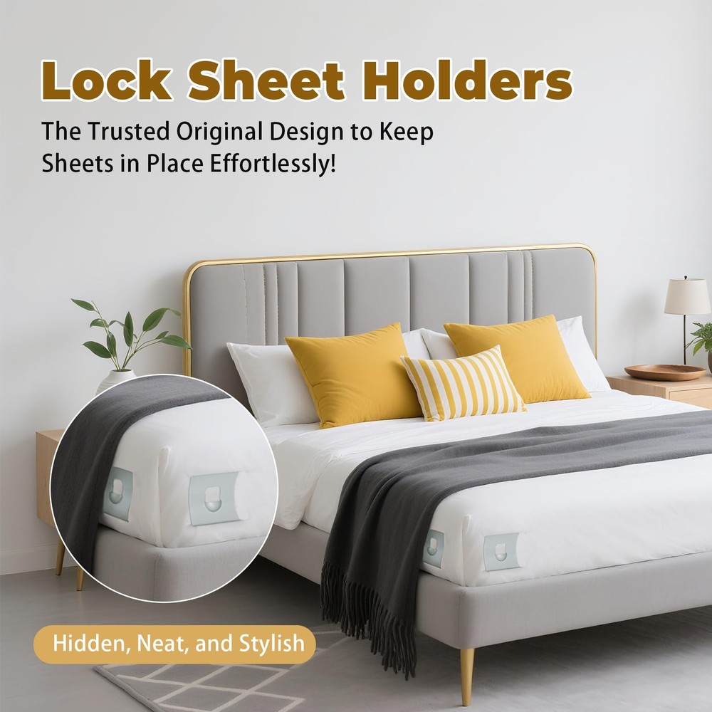 Holders, Bed Holders for Corners, Fitted Holder Keep Sheets Firm & Tight, 4Pc...